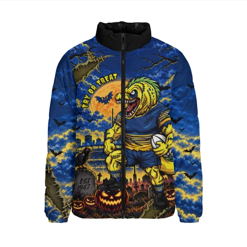 Parramatta Eels Padded Jacket Haunted Champion Rising From The Halloween Graveyard