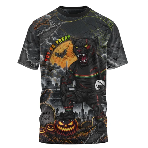 Penrith Panthers T-Shirt Haunted Champion Rising From The Halloween Graveyard