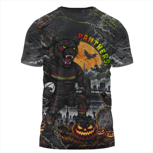 Penrith Panthers T-Shirt Haunted Champion Rising From The Halloween Graveyard