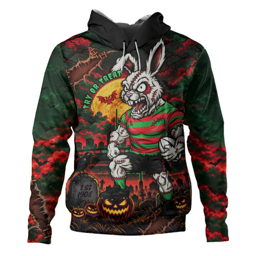 South Sydney Rabbitohs Hoodie Haunted Champion Rising From The Halloween Graveyard