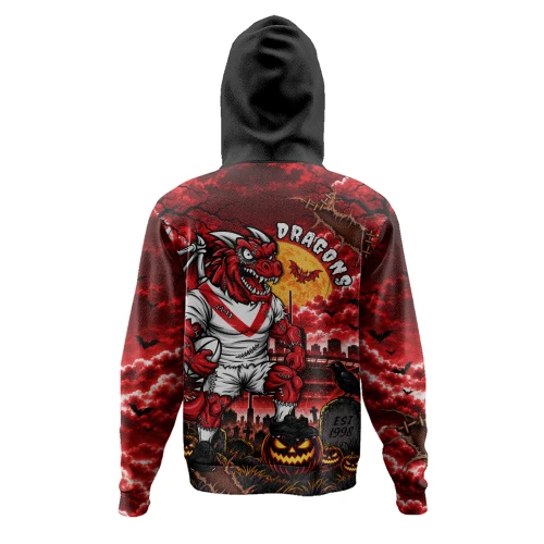 St. George Illawarra Dragons Hoodie Haunted Champion Rising From The Halloween Graveyard