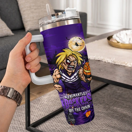 Fremantle 40oz Tumbler Off The Chain Strength Halloween Beast Rising Unleashed Fury