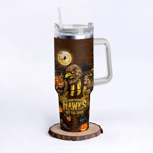 Hawthorn 40oz Tumbler Off The Chain Strength Halloween Beast Rising Unleashed Fury