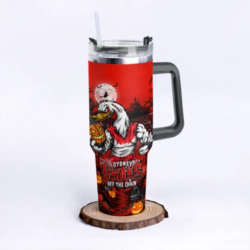 Sydney Swans 40oz Tumbler Off The Chain Strength Halloween Beast Rising Unleashed Fury