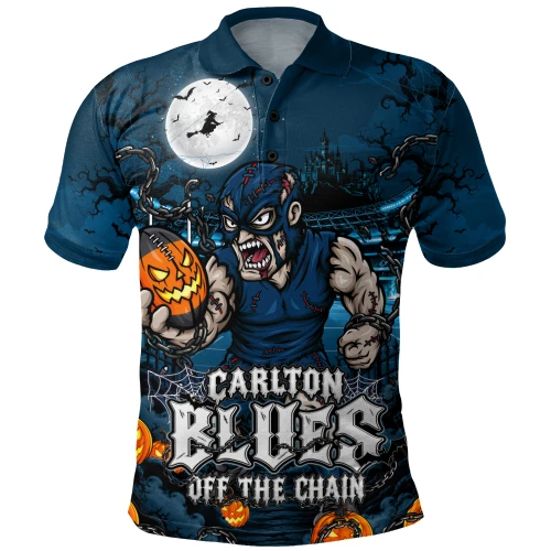 Carlton Polo Shirt Off The Chain Strength Halloween Beast Rising Unleashed Fury