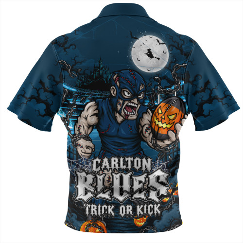 Carlton Zip Polo Shirt Off The Chain Strength Halloween Beast Rising Unleashed Fury