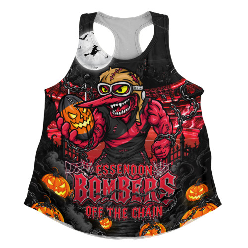 Essendon Women Racerback Tank Off The Chain Strength Halloween Beast Rising Unleashed Fury