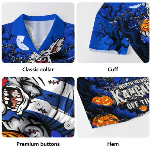 North Melbourne Hawaiian Shirt Off The Chain Strength Halloween Beast Rising Unleashed Fury