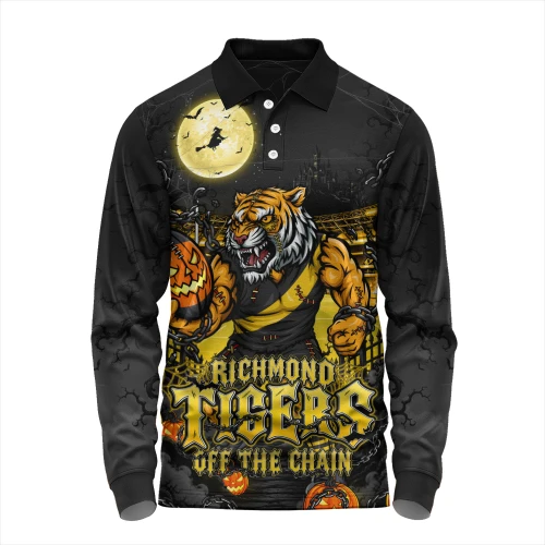 Richmond Long Sleeve Polo Shirt Off The Chain Strength Halloween Beast Rising Unleashed Fury