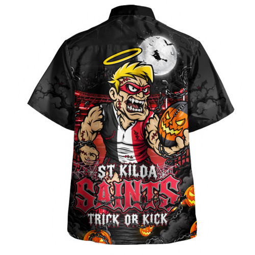St Kilda Hawaiian Shirt Off The Chain Strength Halloween Beast Rising Unleashed Fury