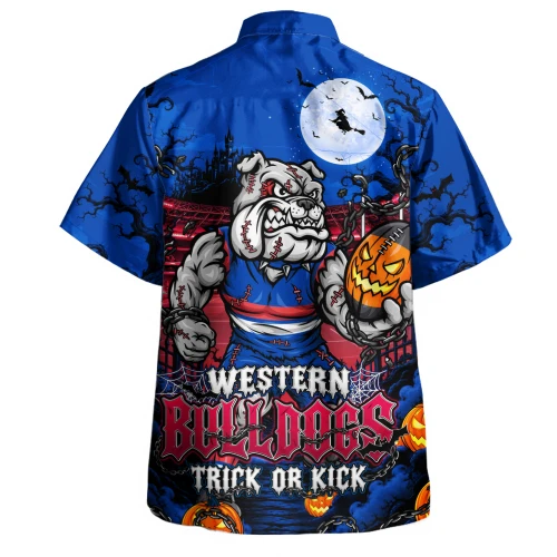 Western Bulldogs Hawaiian Shirt Off The Chain Strength Halloween Beast Rising Unleashed Fury