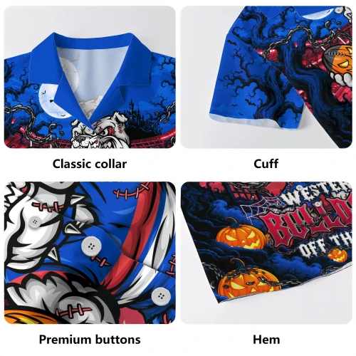 Western Bulldogs Hawaiian Shirt Off The Chain Strength Halloween Beast Rising Unleashed Fury