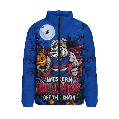 Western Bulldogs Padded Jacket Off The Chain Strength Halloween Beast Rising Unleashed Fury