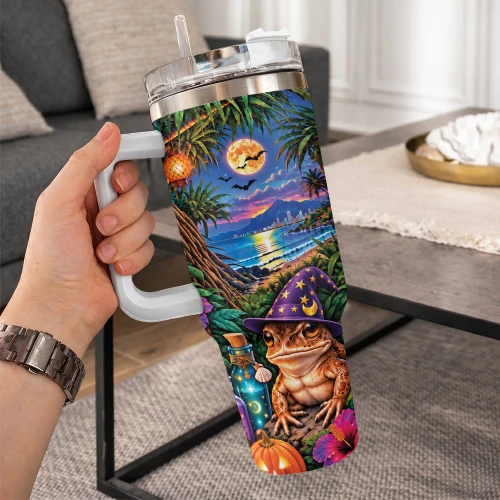 Australia 40oz Tumbler Queensland Witchy Toad’s Tropical Halloween Adventure