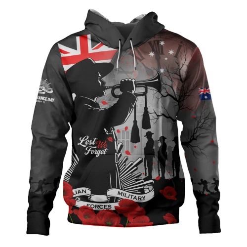 Australia Hoodie Last Post Remembrance Day Soldiers Remembered