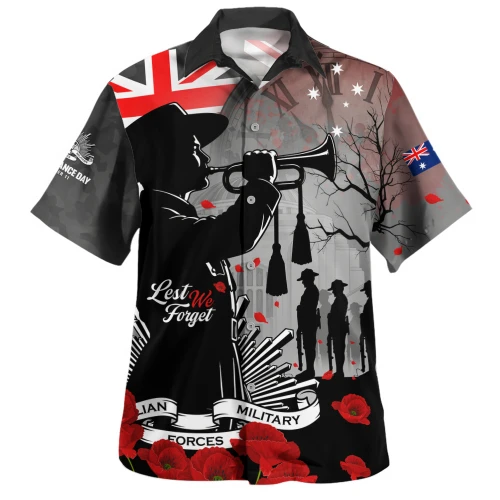 Australia Hawaiian Shirt Last Post Remembrance Day Soldiers Remembered