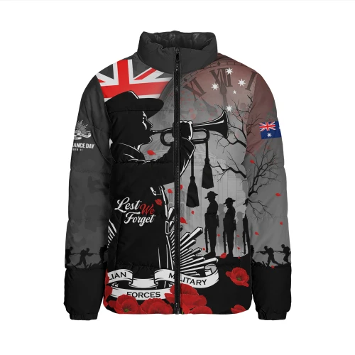 Australia Padded Jacket Last Post Remembrance Day Soldiers Remembered