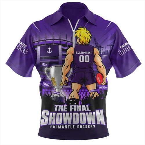 Fremantle Zip Polo Shirt The Final Showdown One Last Fight For Glory