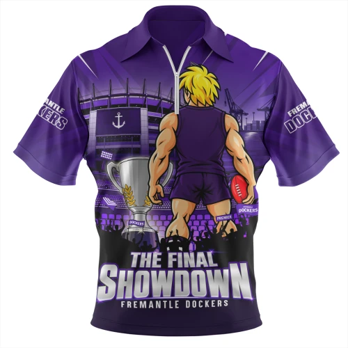 Fremantle Zip Polo Shirt The Final Showdown One Last Fight For Glory