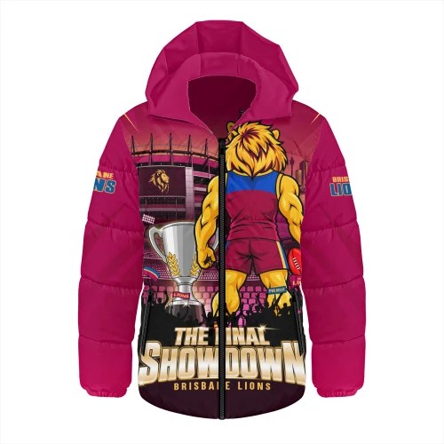 Brisbane Lions Hooded Padded Jacket The Final Showdown One Last Fight For Glory