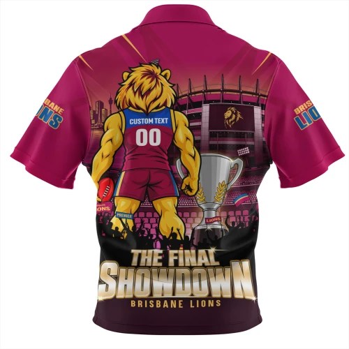 Brisbane Lions Zip Polo Shirt The Final Showdown One Last Fight For Glory