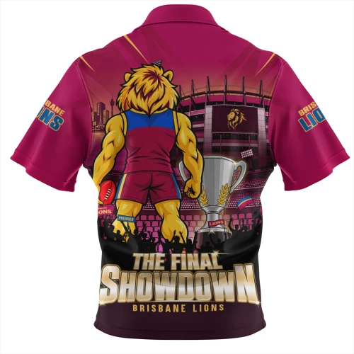 Brisbane Lions Zip Polo Shirt The Final Showdown One Last Fight For Glory