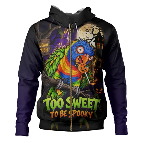 Australia Hoodie Rainbow Lorikeets Sugar Rush Halloween Spooky Treats