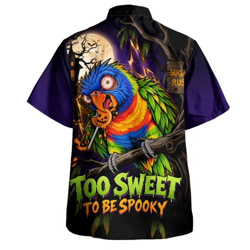 Australia Hawaiian Shirt Rainbow Lorikeets Sugar Rush Halloween Spooky Treats