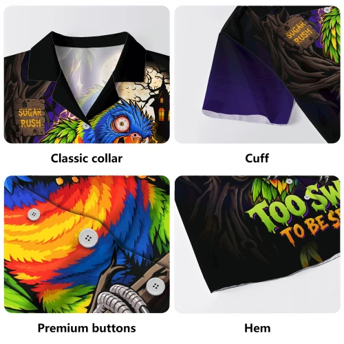 Australia Hawaiian Shirt Rainbow Lorikeets Sugar Rush Halloween Spooky Treats