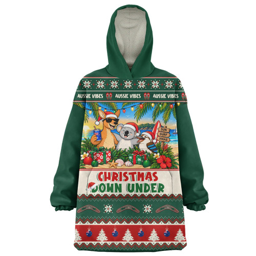 Australia Snug Hoodie Christmas Down Under Sun Surf And Festive Cheer