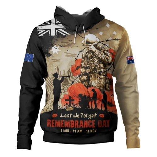 Australia Hoodie Remembrance Day Fallen Soldiers Eternal Memory Tribute