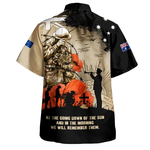 Australia Hawaiian Shirt Remembrance Day Fallen Soldiers Eternal Memory Tribute