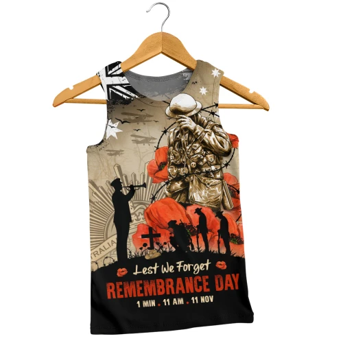 Australia Men Tank Top Remembrance Day Fallen Soldiers Eternal Memory Tribute