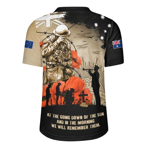 Australia Rugby Jersey Remembrance Day Fallen Soldiers Eternal Memory Tribute
