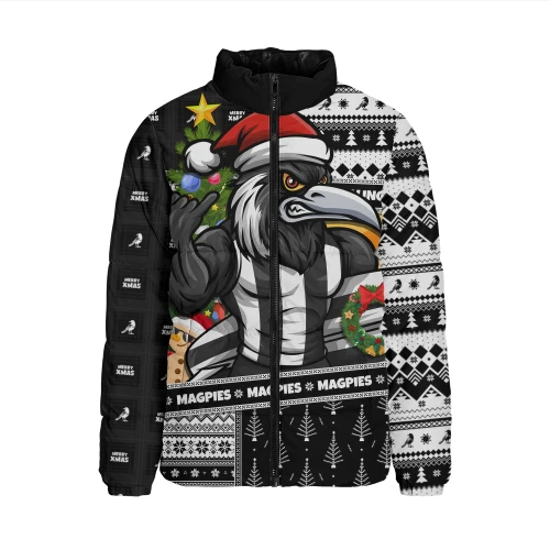 Collingwood Padded Jacket Santa Surfing Down Under Christmas Footy