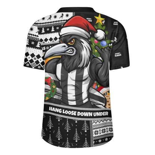 Collingwood Rugby Jersey Santa Surfing Down Under Christmas Footy