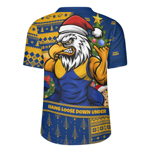 West Coast Eagles Rugby Jersey Santa Surfing Down Under Christmas Footy