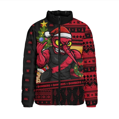 Essendon Padded Jacket Santa Surfing Down Under Christmas Footy