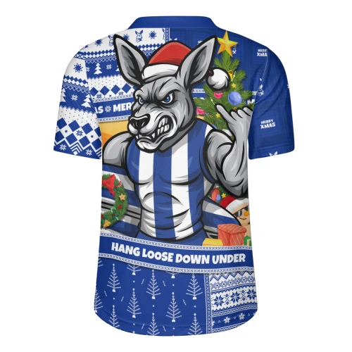 North Melbourne Rugby Jersey Santa Surfing Down Under Christmas Footy
