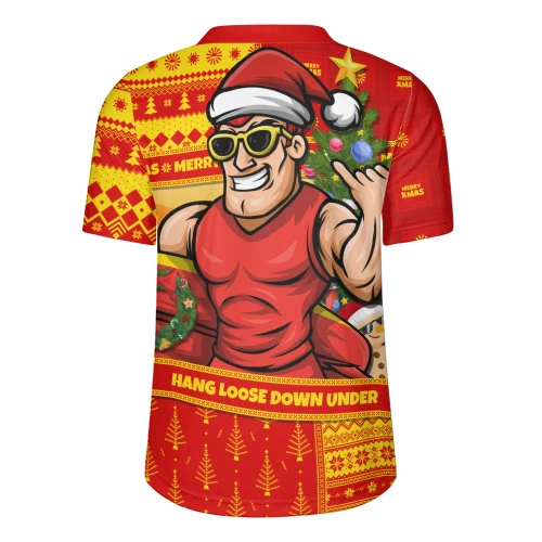 Gold Coast SUNS Rugby Jersey Santa Surfing Down Under Christmas Footy
