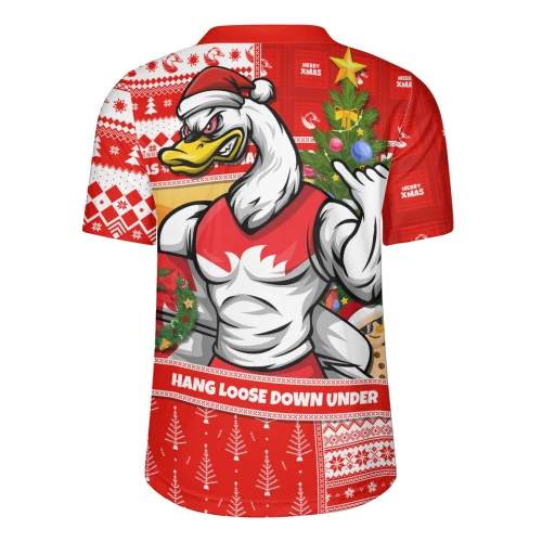 Sydney Swans Rugby Jersey Santa Surfing Down Under Christmas Footy