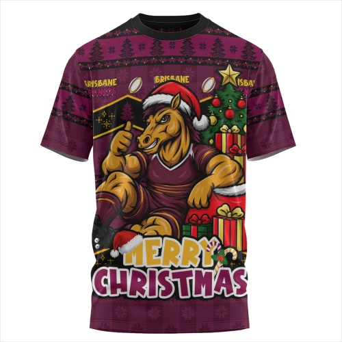 Brisbane Broncos T-Shirt Christmas Glory And Timeless Team Pride