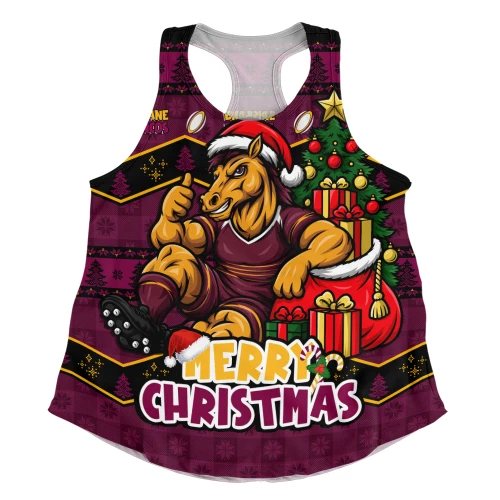Brisbane Broncos Women Racerback Tank Christmas Glory And Timeless Team Pride
