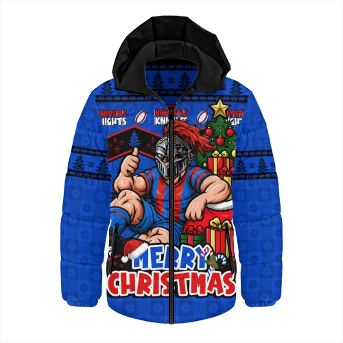 Newcastle Knights Hooded Padded Jacket Christmas Glory And Timeless Team Pride