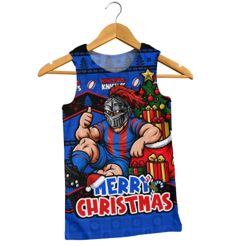 Newcastle Knights Men Tank Top Christmas Glory And Timeless Team Pride