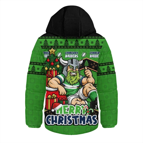 Canberra Raiders Hooded Padded Jacket Christmas Glory And Timeless Team Pride