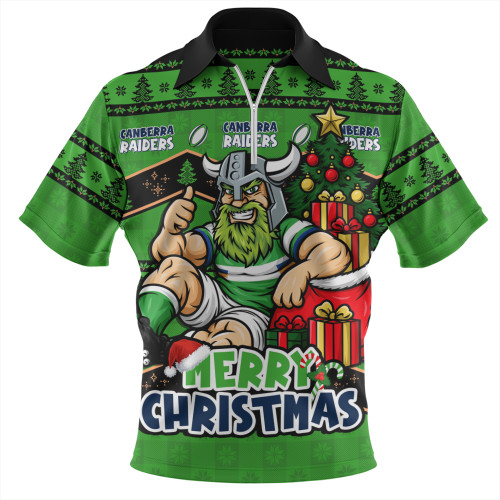 Canberra Raiders Zip Polo Shirt Christmas Glory And Timeless Team Pride