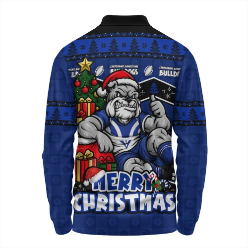 Canterbury-Bankstown Bulldogs Long Sleeve Polo Shirt Christmas Glory And Timeless Team Pride