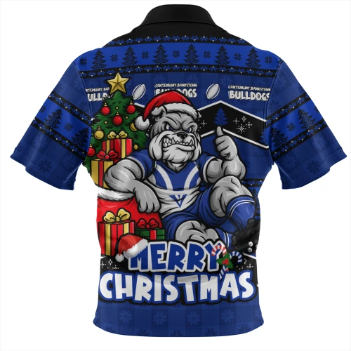 Canterbury-Bankstown Bulldogs Zip Polo Shirt Christmas Glory And Timeless Team Pride