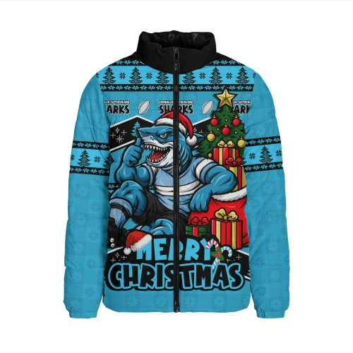 Cronulla-Sutherland Sharks Padded Jacket Christmas Glory And Timeless Team Pride